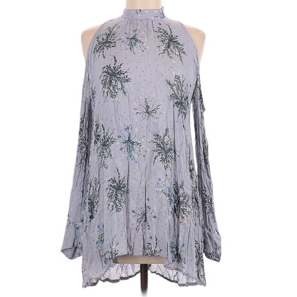 Free People Kaleidoscope Dream Cold Shoulder Tunic in Lavender. Size M. - Picture 3 of 10